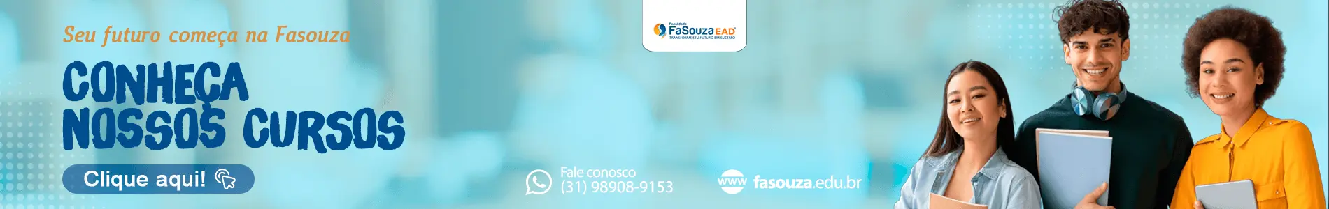 Estudante realizando curso de Pós-Graduação na Faculdade FASOUZA
